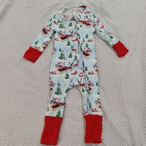 Posh Peanut Santa and Reindeer Kids One Piece Size 3-6mo